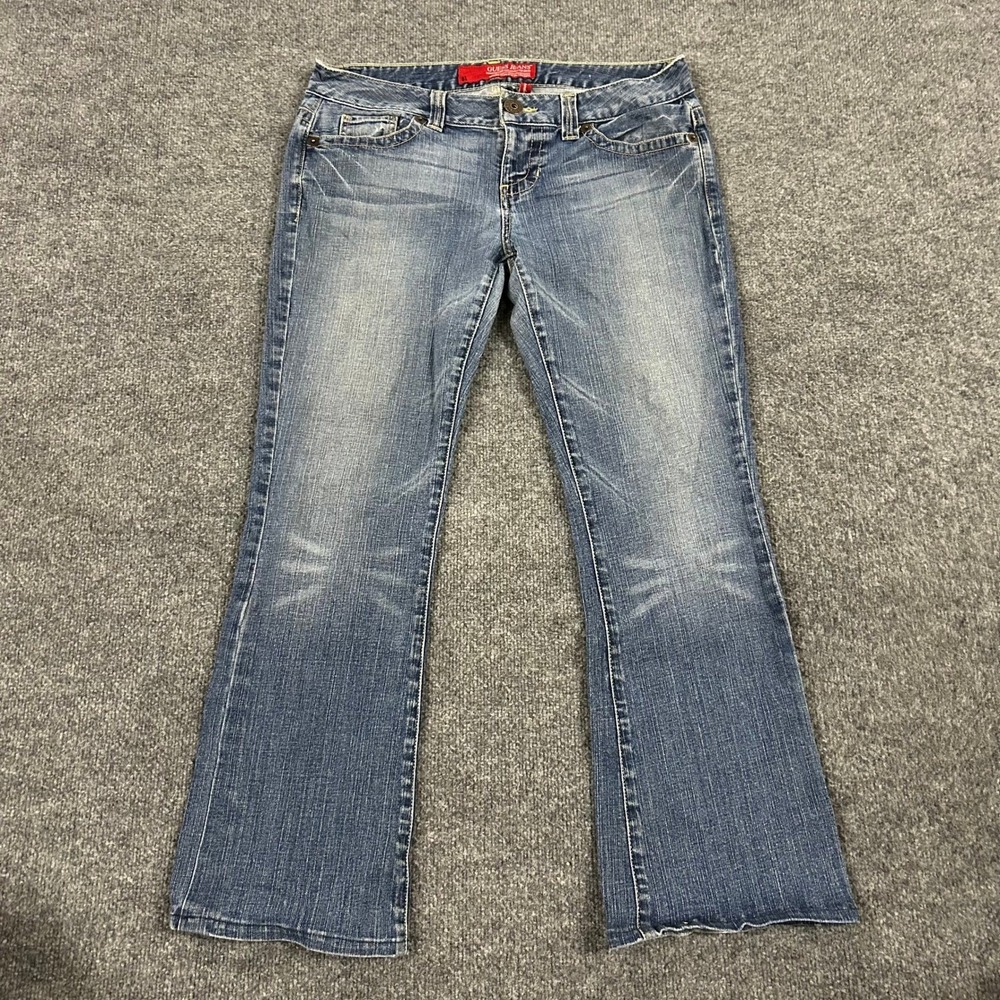 Guess Jeans Jeans Womens Size 32 Blue Bootcut Low Rise Whiskered Stretch Denim